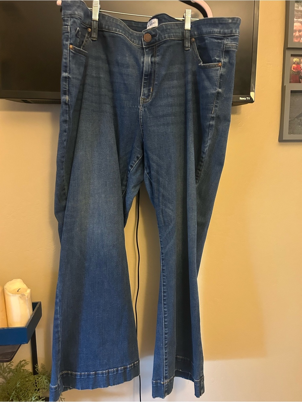 Lane Bryant Dark Blue Wide-Leg Jeans